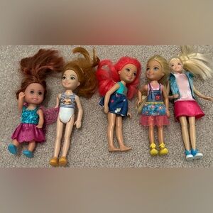 Barbie Mattel Club Chelsea  Dolls Set 5” Lot Zuru Sparkle Fairy